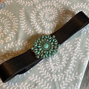 Turquoise and Leather Belt